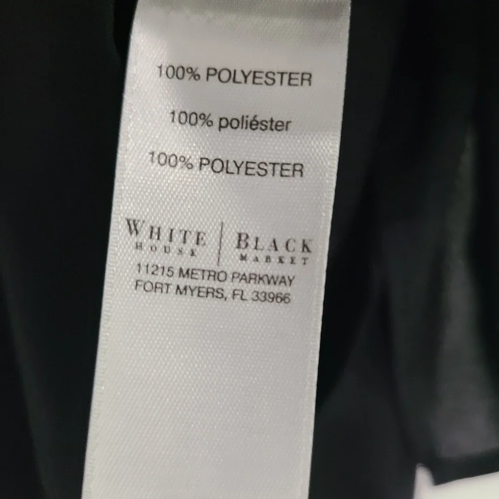 White House Black Market Black White Colorblock Sleeveless Shell Blouse Large - Picture 12 of 12